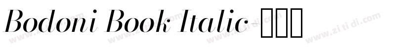 Bodoni Book Italic字体转换